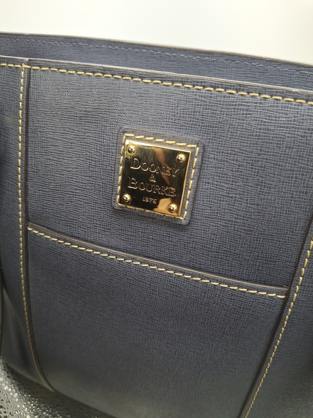 Dooney & Bourke Navy Saffiano Tote Bag Shoulder Bag Small Lexington - Picture 2 of 13